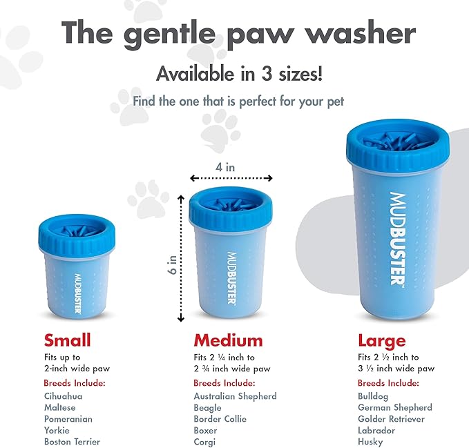 Dexas MudBuster Medium Dog Paw Cleaner, Pro Blue, Fits 1.5"-2.5" Wide Paws - Image 3