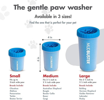Dexas MudBuster Medium Dog Paw Cleaner, Pro Blue, Fits 1.5"-2.5" Wide Paws - Image 3