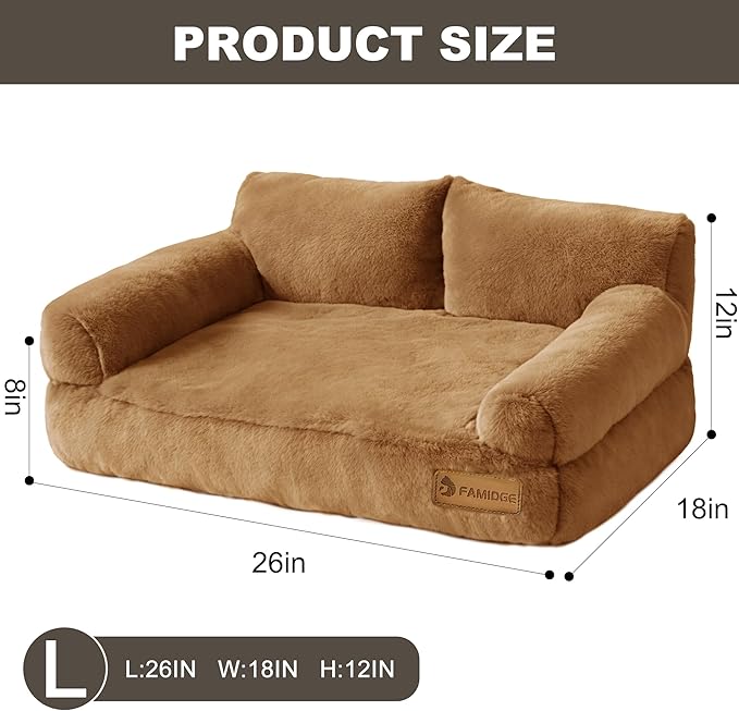 FAMIDGE Plush Cat Couch Bed - Image 2