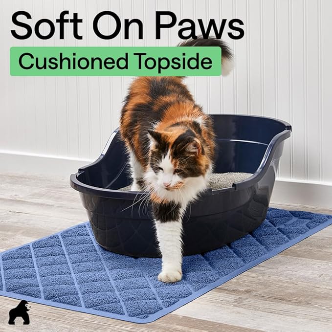 GORILLA GRIP Cat Litter Box Mat, Cushioned Coil Mesh Litter Trapping Mats - Image 8