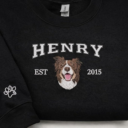 Custom Embroidered Sweatshirt Dog From Real Photo - Image 6
