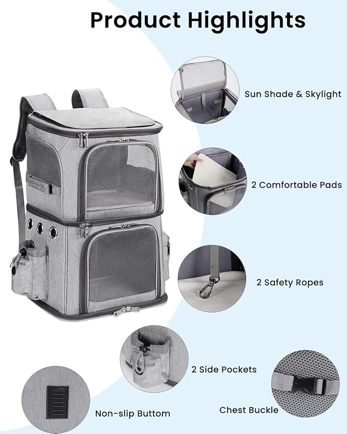 HOVONO Double-Compartment Pet Carrier Backpack - Image 4
