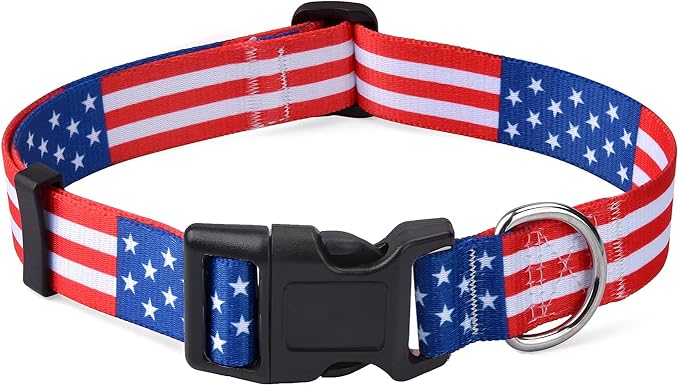 Mihqy American Flag Dog Cat Collar by Mihqy