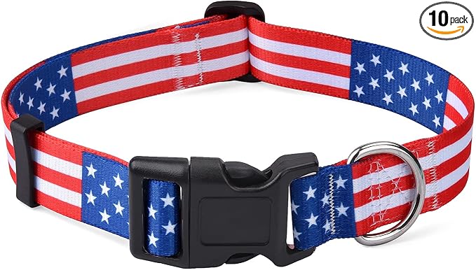 Mihqy American Flag Dog Collar by Mihqy