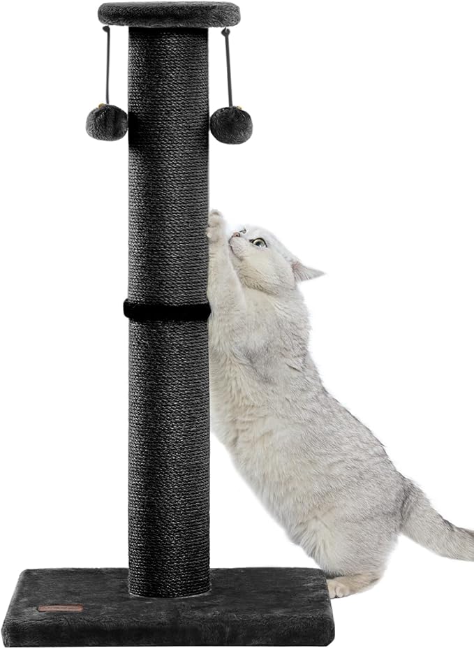 34Inch Tall Cat Scratching Post, 4.3Inch Diameter Large Sisal Cat Scratch Post by Kilodor
