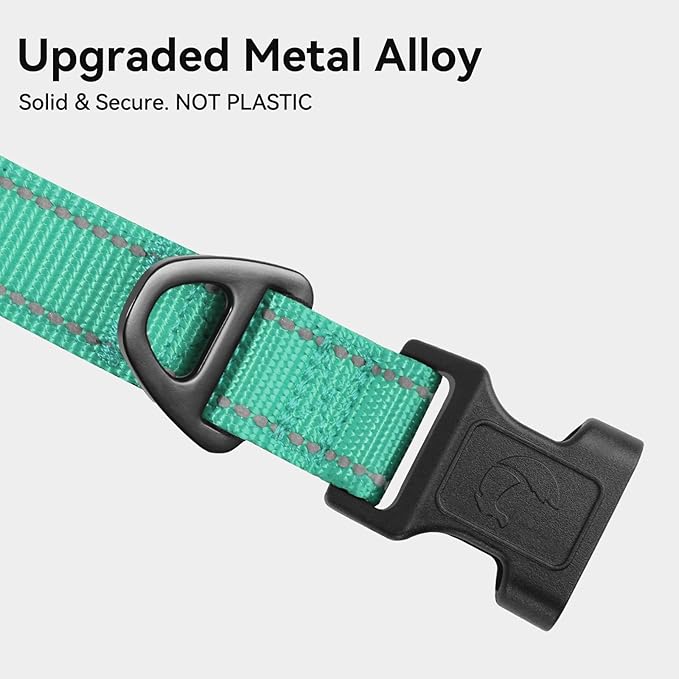 Joytale Reflective Dog Collar, Soft Neoprene Padded, Metal D-Ring, Nylon Pet - Image 3