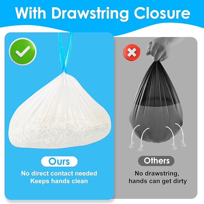 Cat Litter Bags 60 Count, 21.65"x11.8" Drawstring Close Litter Box Liners - Image 3