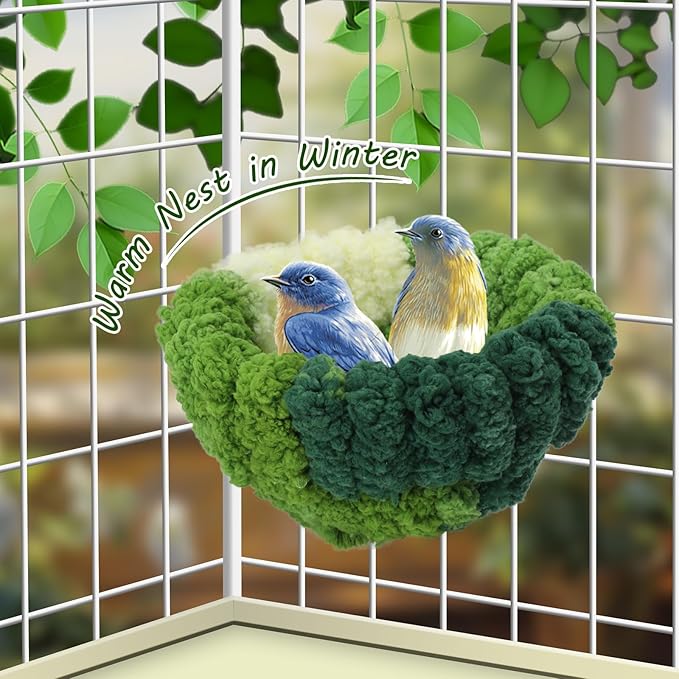 Admaison Bird Nest for Cage, Plush Hanging Bird Bed for Parakeet, Breeding Bird - Image 5