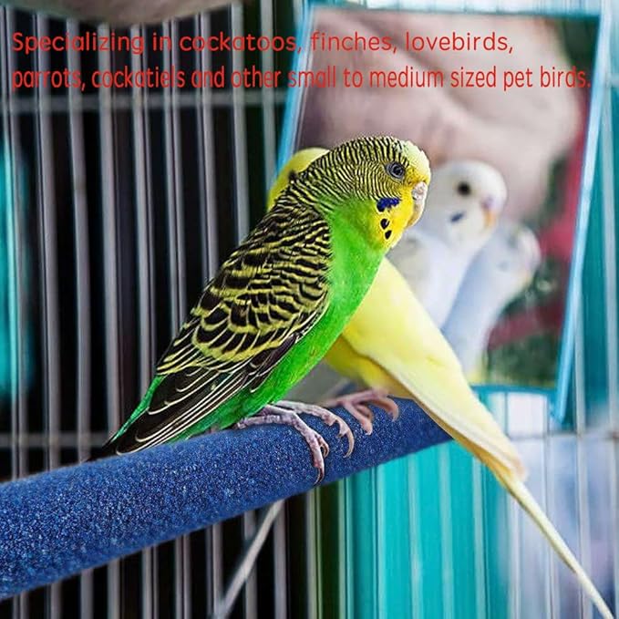 10 PCS Parrot Perch Stand Bird Perch Stand Toy Colorful Paw Grinding Stick Cage - Image 4