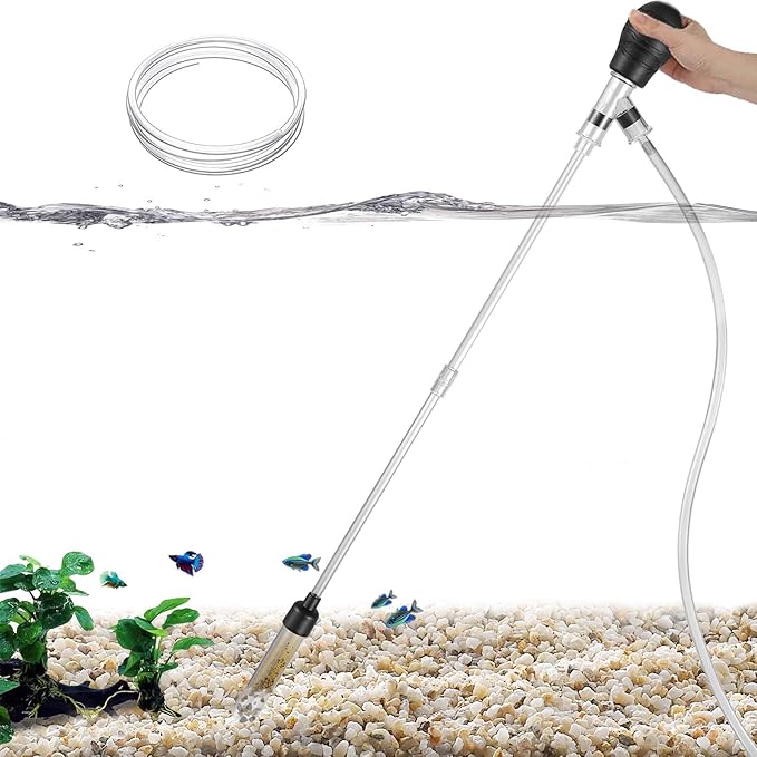 Carefree Fish Aquarium Small Gravel Cleaner 6Ft Hose Fish Tank Water Changer by CarefreeFish