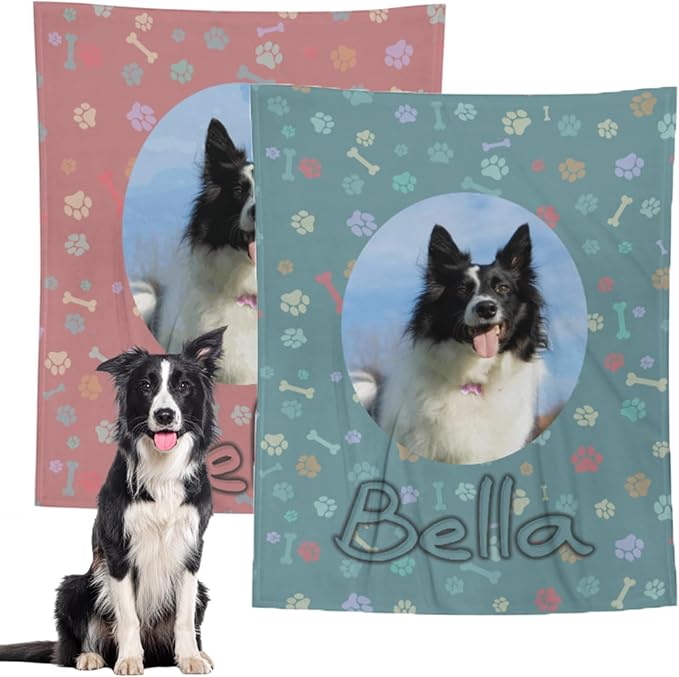 Customized Dog Blanket with Name by MYESCUSTOM