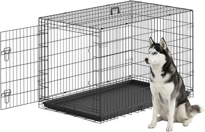 FDW XL Dog Crate 48inch Dog Cage Foldable Metal Kennel by FDW