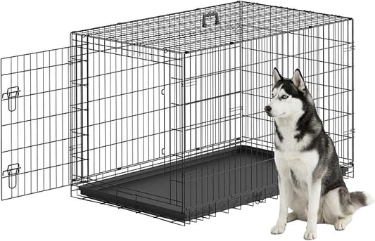 FDW XL Dog Crate 48inch Dog Cage Foldable Metal Kennel by FDW
