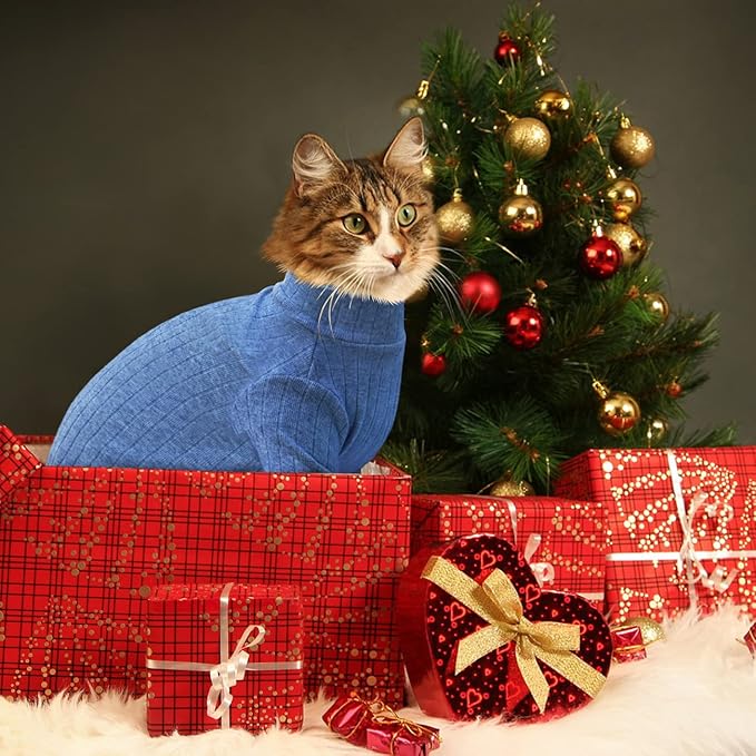 Idepet Sphynx Hairless Cats Sweater Shirt Kitten Soft Puppy Clothes Pullover - Image 6