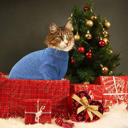 Idepet Sphynx Hairless Cats Sweater Shirt Kitten Soft Puppy Clothes Pullover - Image 6