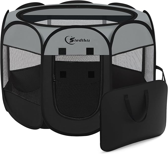 Siedihit Dark Grey Puppy Playpen by Siedihit