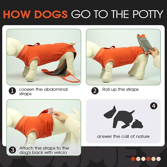 FUAMEY Dog Recovery Suit Male, Dogs Surgery Neuter Suits Puppy Spay Shirts - Image 5