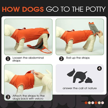 FUAMEY Dog Recovery Suit Male, Dogs Surgery Neuter Suits Puppy Spay Shirts - Image 5
