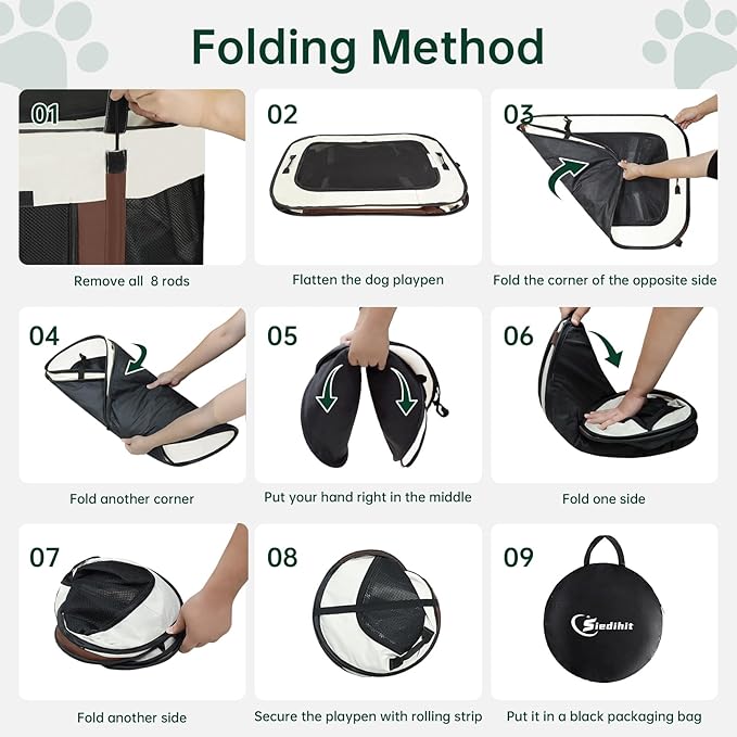 Dog Playpen, Cat Pet Puppy Pen, Portable Playpens - Image 8