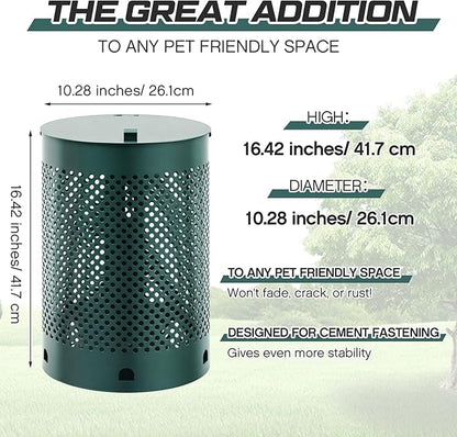 Dansydaisy Round Outdoor 5 Gallon Capacity Trash Can - Image 2