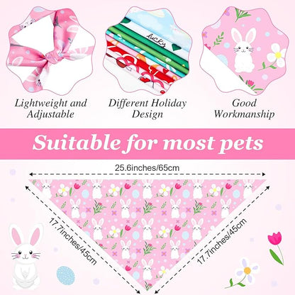 50 Pcs Valentines Day Dog Bandanas Bulk St Patricks Day Easter Bandanas - Image 3