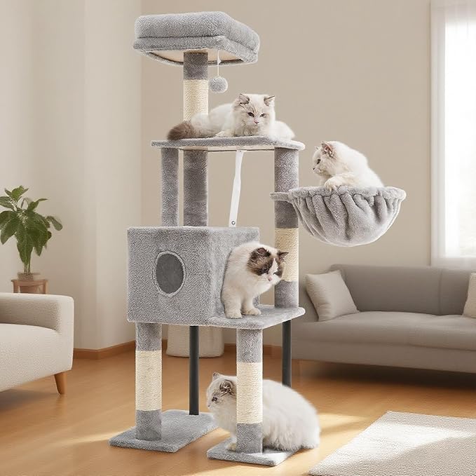 Heybly Cat Tree, 49.2 Inches Cat Tower - Image 2