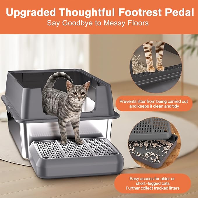 XXL Stainless Steel Litter Box - Image 4