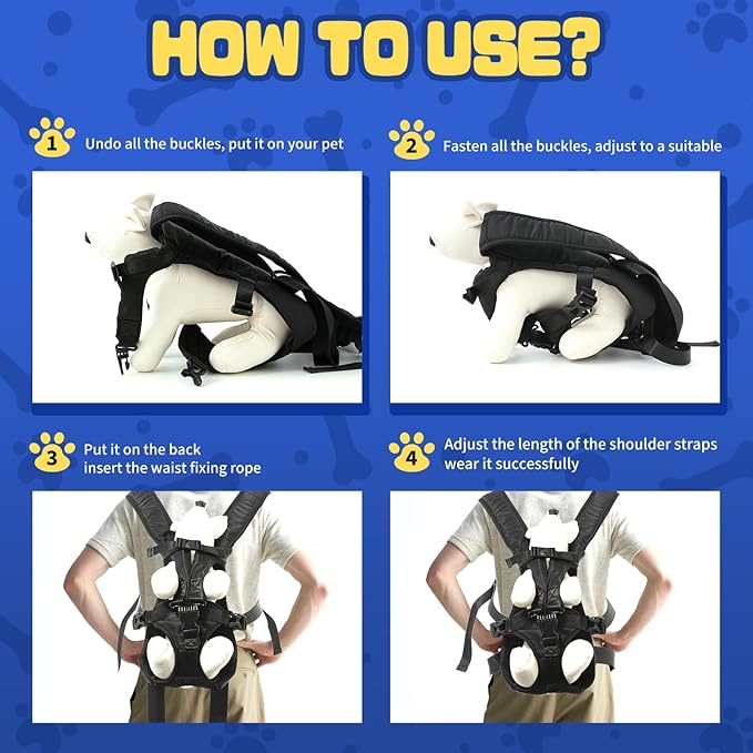 Dog Backpack Carrier, Legs Out Front Pet Carrier - Image 5