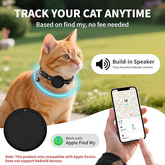 GPS Tracker for Cats, Mini GPS Cat Tracker, Smart Pet Activity Tracker - Image 2