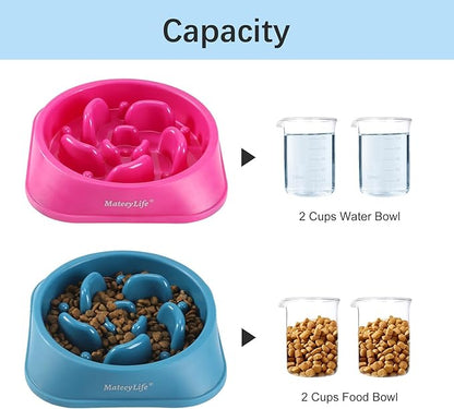 MateeyLife Slow Feeder Dog Bowls 2PCS, Anti-Choking Puzzle Dog Food Bowls - Image 5