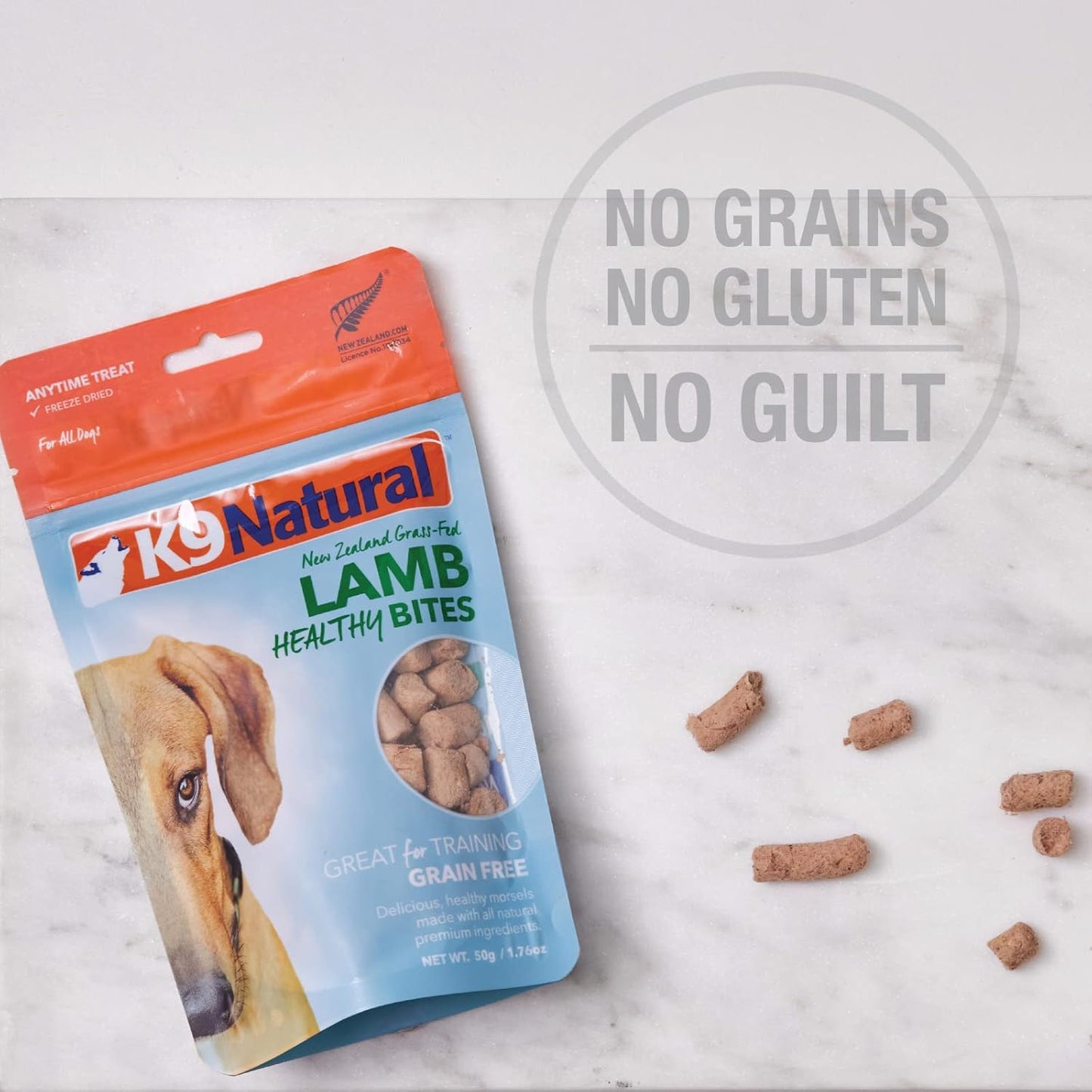 K9 Natural, Freeze-Dried Single Ingredient Dog Treats, High-Value, Low-Calorie Protein Bites for Active Dogs, Healthy Dog Training Treats, Grain-Free Reward, Beef & Organs, 1.76oz