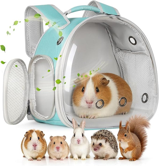 Guinea Pig Backpack, Space Capsule Bubble Window Small Animal Backpack by LightUpYourPetsLife