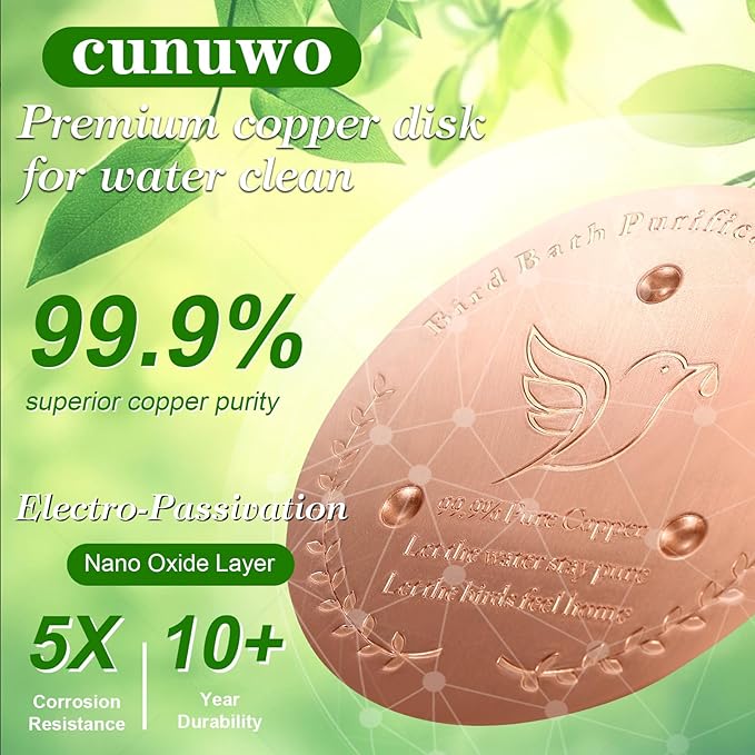 Bird Bath Copper Disk – 1mm Thick 99.9% Pure Copper Disk, 100mm Diameter - Image 3