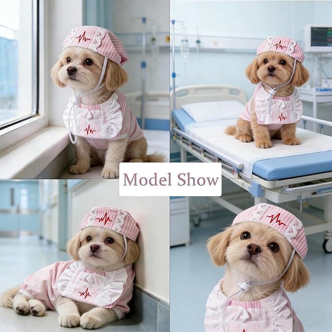 SEIS 2 Pcs Pet Nurse Costume - Image 4