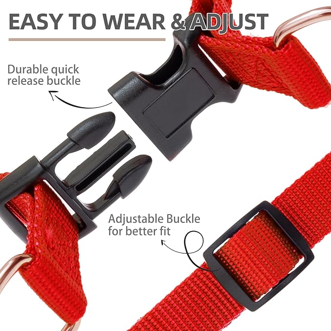 PUPTECK No Pull Dog Harness Soft Adjustable Basic Nylon Step in Puppy Vest - Image 4