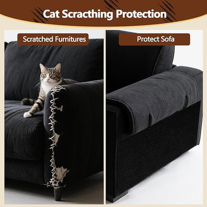 Cat Scratch Furniture Protector, 39.4"x15.8" Self Adhesive Cat Scratch Mat Pad - Image 3