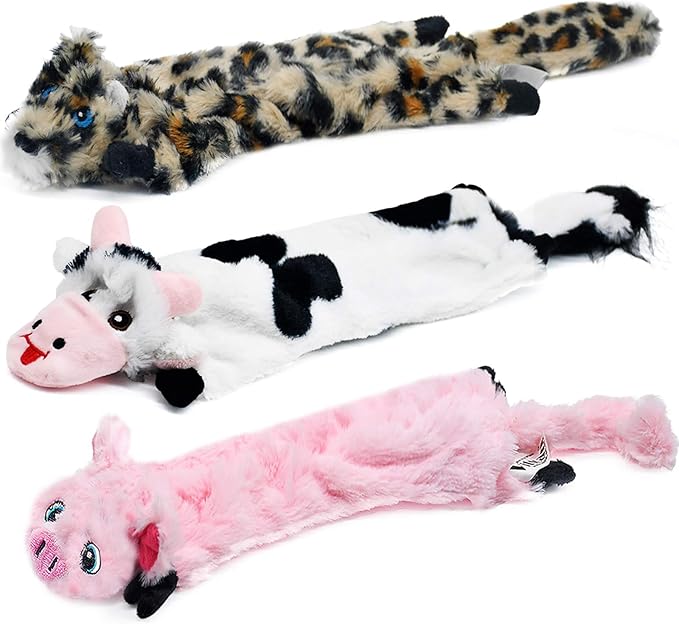 SHARLOVY Dog Squeaky Toys No Stuffing, 3 Pack Crinkle Dog Toys by SHARLOVY