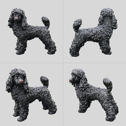 Black Poodle Dog Garden Statue - Image 9