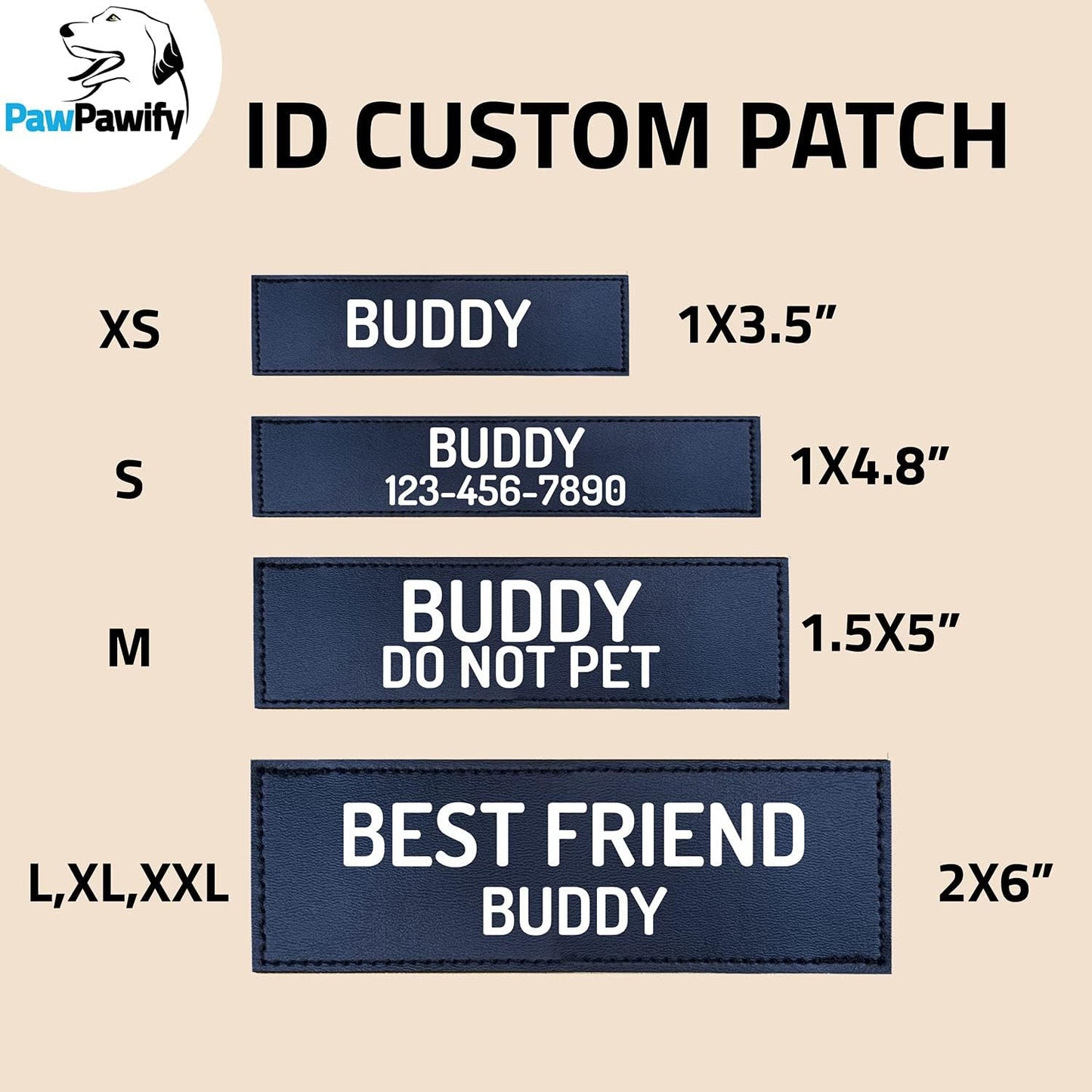 PawPawify Custom No Pull Dog Harness with Name and Phone Number, Heavy Duty Personalized Pet Vest to Prevent Tugging, Pulling, or Choking, Training and Walking (Green, S (10-19LBS))