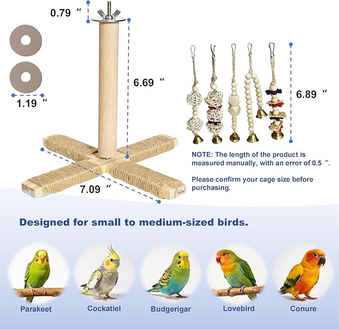 360° Rotating Bird Perch Stand - Image 3