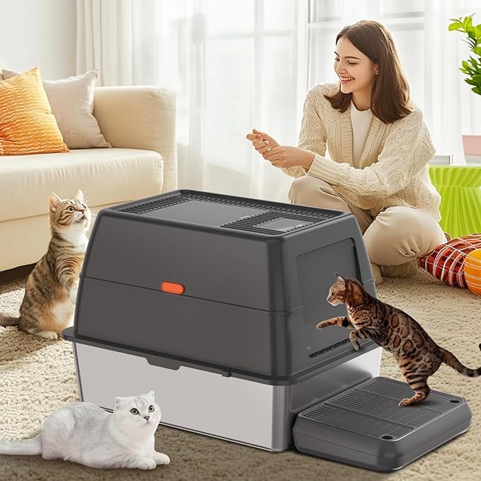 XXXL Stainless Steel Litter Box - Image 8