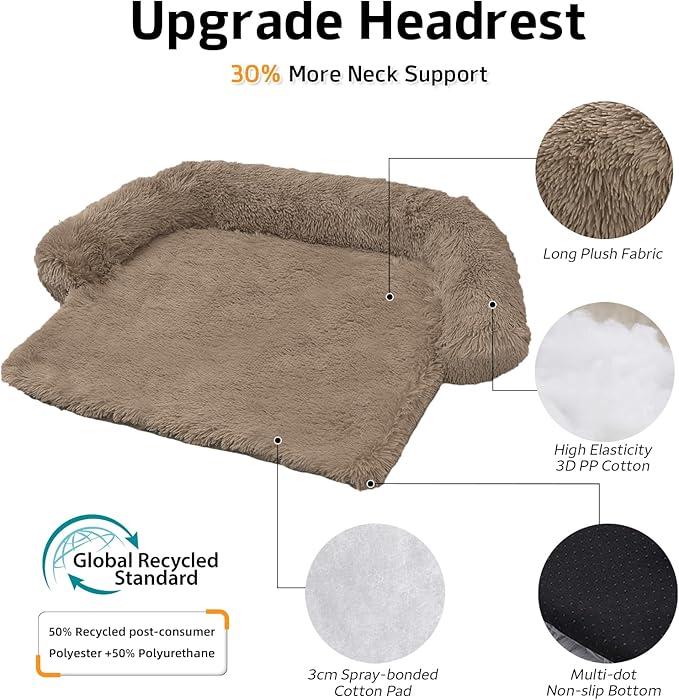 Calming Dog Bed Fluffy Plush Dog Mat - Image 2