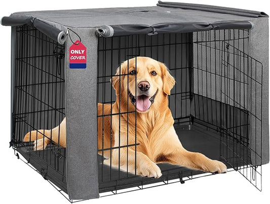 HiCaptain Breathable Dog Crate Cover 42 Inch, Durable Heavy Duty Kennel Cover by HiCaptain