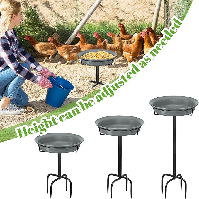 28In Freestanding Birdbaths Bowl Outdoor, Free Standing Garden Bird Bath Bird - Image 8