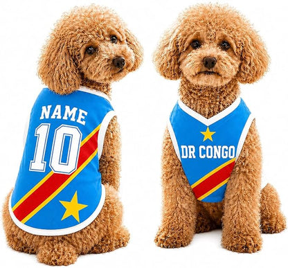 V-DECORPARKS Personalized Pet Soccer Jersey Custom Name Number Dog Cat Football by V-Decorparks
