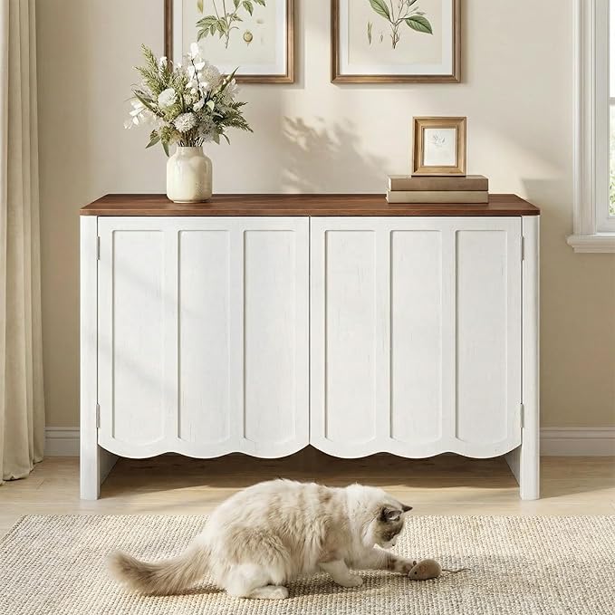 HOOBRO Cat Litter Box Enclosure, 31.5" Hidden Litter Box Furniture - Image 2