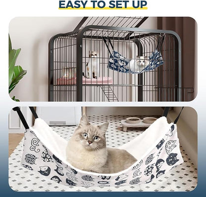 Admaison Cat Hammock for Cage Hanging Reversible 2Pack, Pet Hammock Bed - Image 7