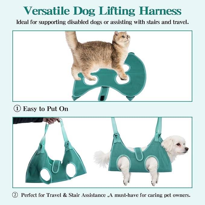 Dog Grooming Hammock for Small Dogs and Cats, Pet Nail Sling Harness Hammock - Image 3
