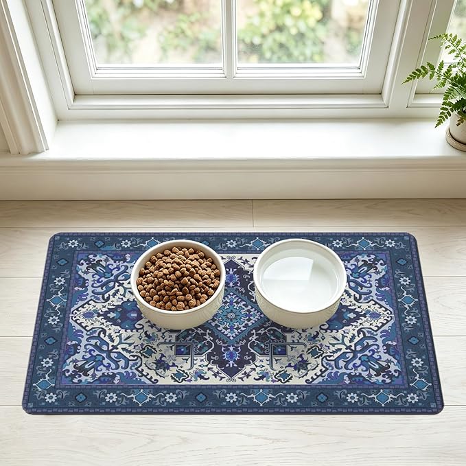 Pet Feeding Mat for Floors Waterproof Dog Mat for Food and Water Absorbent by Unknown