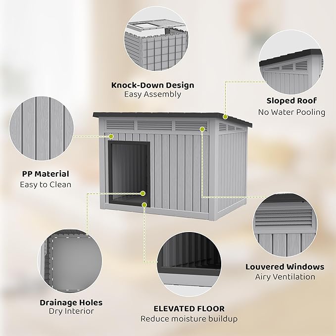 Bifanuo Outdoor Indoor Dog House - Image 2